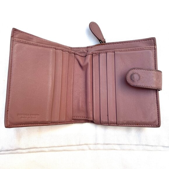 Bottega Veneta Intrecciato Weave Napa Leather Compact French Flap Wallet - Picture 3 of 12